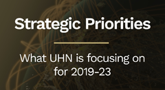 strategic priorities- what UHN is focuing on for 2019-23