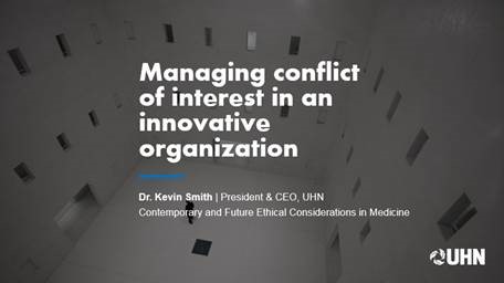 Managing conflict of interest in an innovative organization