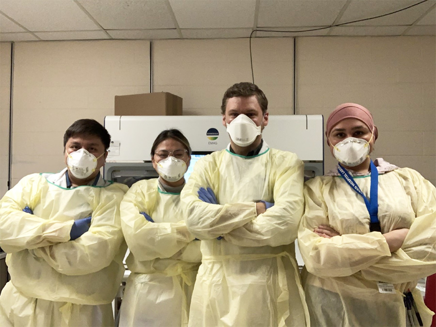 Group shot of lab workers 