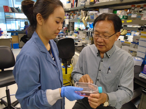 Image of Hyunhee Kim, Ph.D. student and Dr. Mingyao Liu